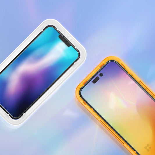Spigen Glas.tr Slim Alignmaster Full Face Tempered Glass 2τμχ Μαύρο (iPhone 14 Pro)