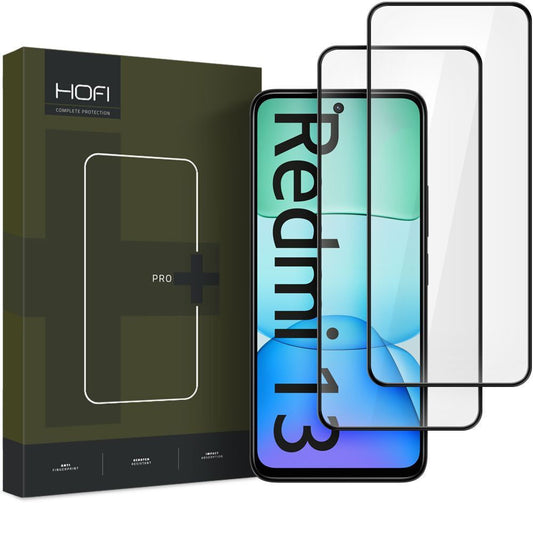 Hofi Glass Pro+ Tempered Glass Μαύρο (Xiaomi Redmi 13)