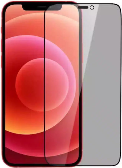 Leewello Antispy Privacy Tempered Glass Μαύρο (iPhone 12 Pro Max)