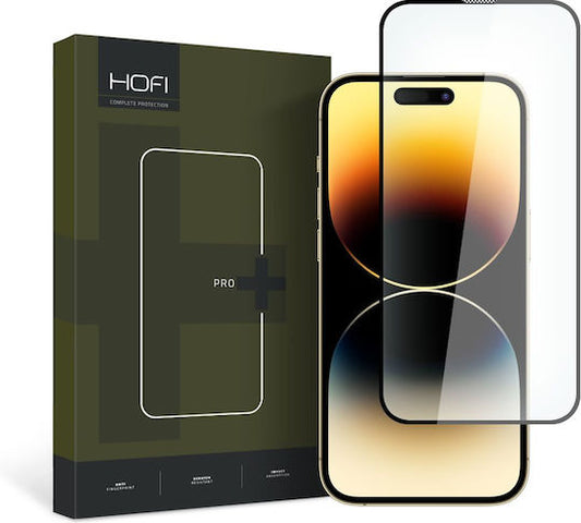 Hofi Glass Pro+ Tempered Glass Μαύρο (Apple iPhone 15) HOFI409