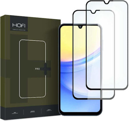 Hofi Glass Pro+ 0.3mm Full Face Tempered Glass 2τμχ Μαύρο (Samsung Galaxy A15 4G / 5G και A25 5G) HOFI454
