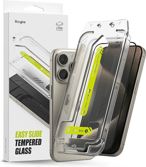 Ringke Tempered Glass Μαύρο (iPhone 16 Pro)