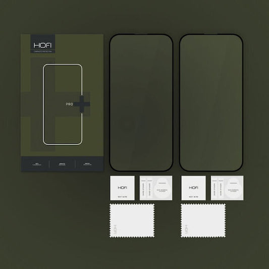 Hofi Pro+ Tempered Glass 2τμχ Μαύρο (iPhone 16 Pro)