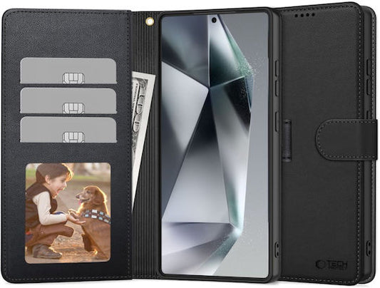 Tech-Protect Wallet Μαύρο (Galaxy S25 Ultra)